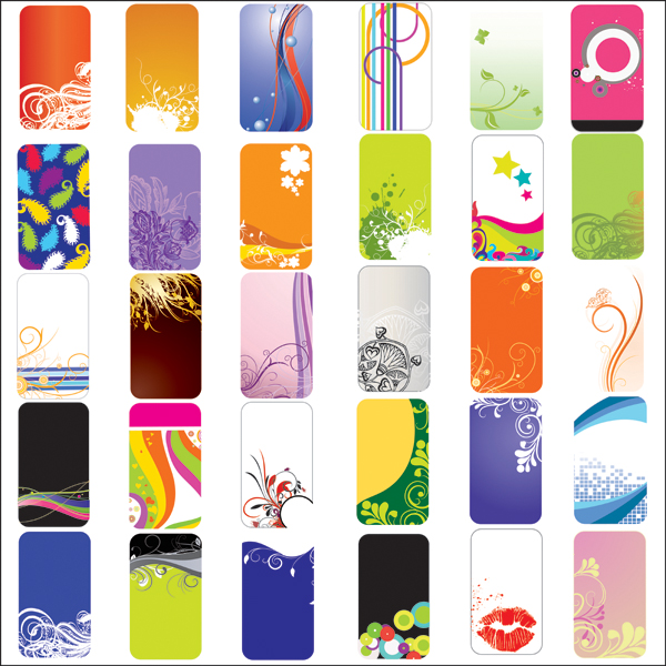free vector Practical elements of the card background vector